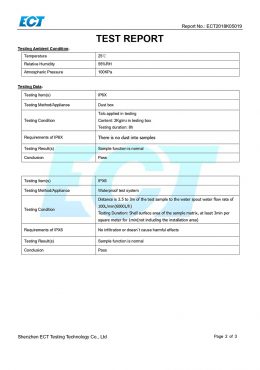 EK IP66 SINAQ Sertifikatı